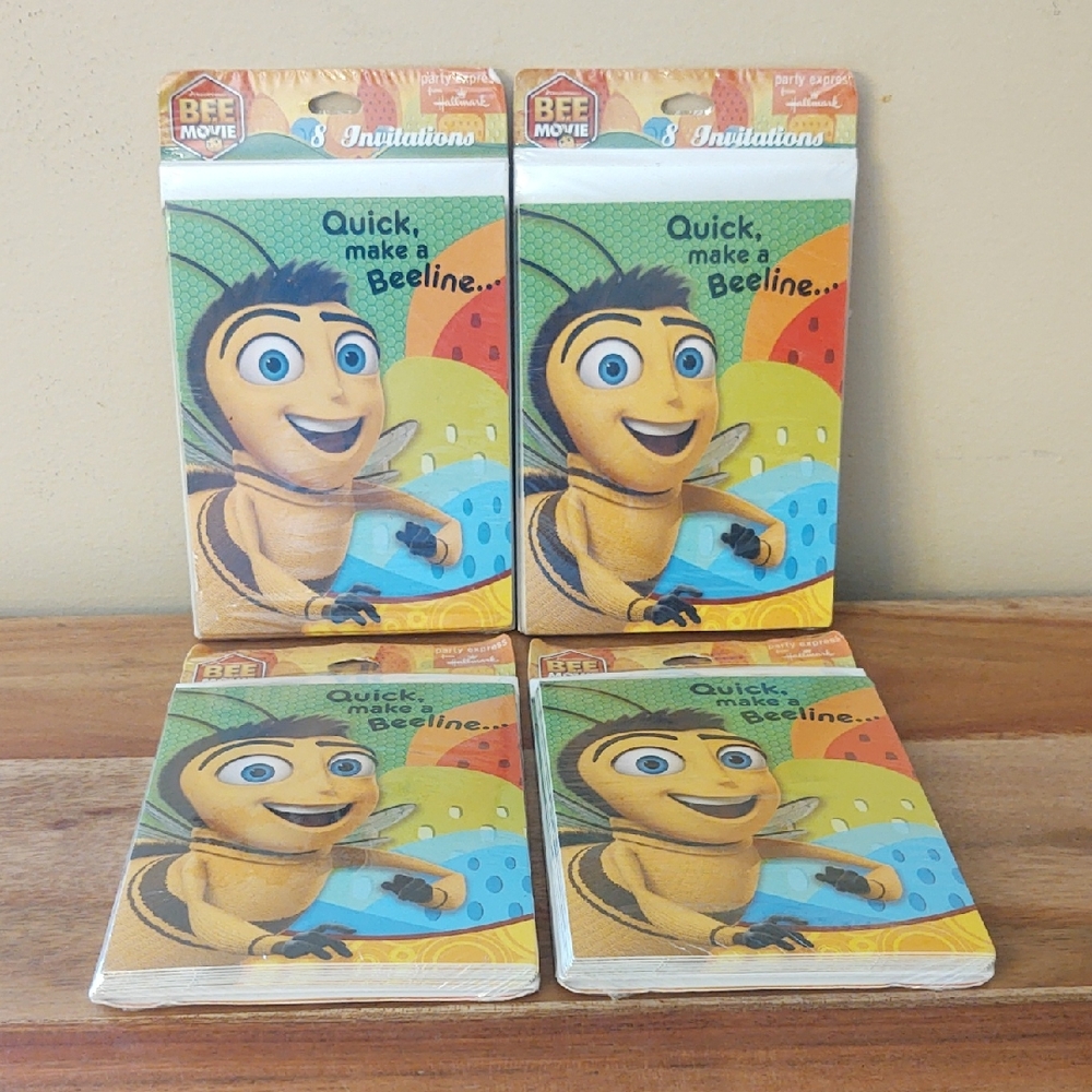 Lot of 36 Hallmark Bee Movie Party Invitations